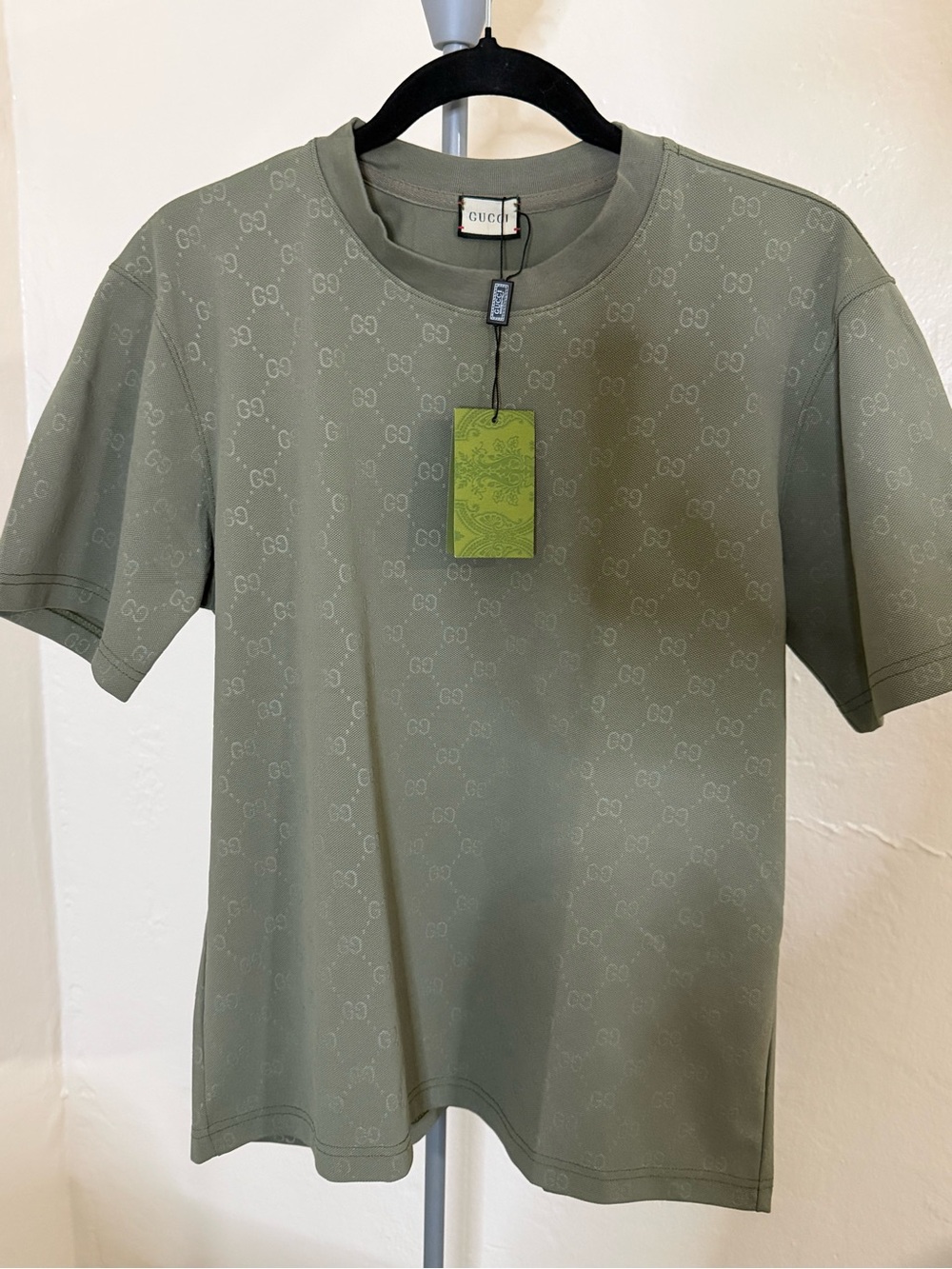 T shirt Men’s Olive Green Print Crew Neck T-Shirt